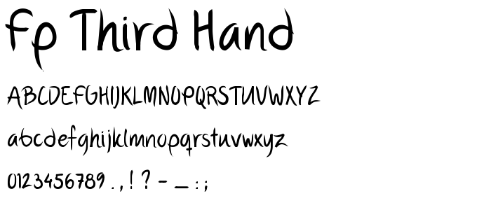 FP third hand font